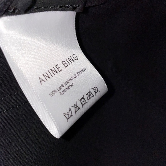 NWT Anine Bing the Jagger leather pant genuine lamb trousers black size M - Picture 8 of 16